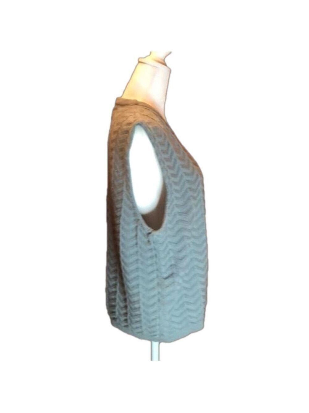 EASTBROOK Clothing Company Zip Front Gray Cable Knit Golf Vest Size M - Picture 6 of 9
